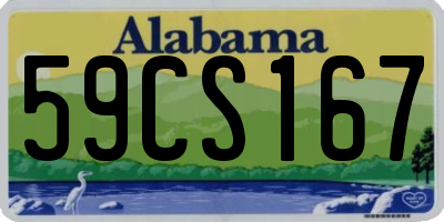 AL license plate 59CS167