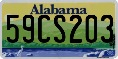 AL license plate 59CS203