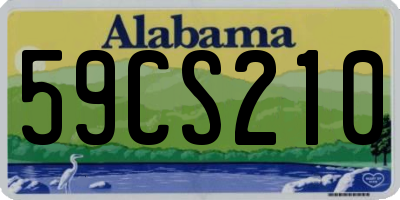 AL license plate 59CS210