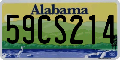 AL license plate 59CS214