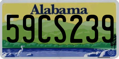 AL license plate 59CS239