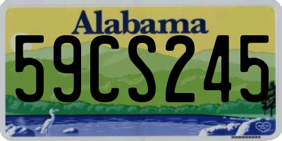 AL license plate 59CS245