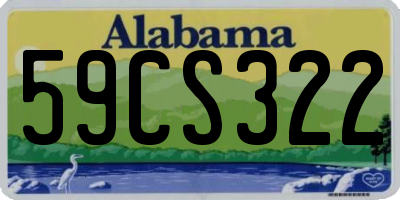 AL license plate 59CS322