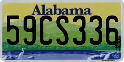 AL license plate 59CS336