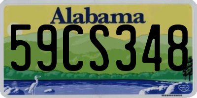 AL license plate 59CS348
