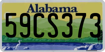 AL license plate 59CS373