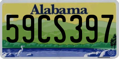 AL license plate 59CS397