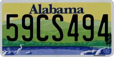 AL license plate 59CS494