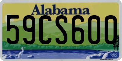 AL license plate 59CS600