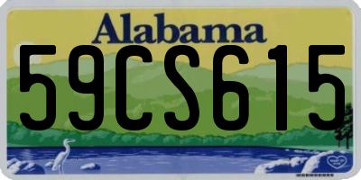 AL license plate 59CS615