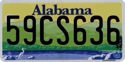 AL license plate 59CS636