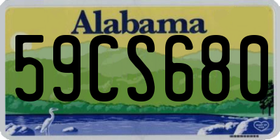 AL license plate 59CS680