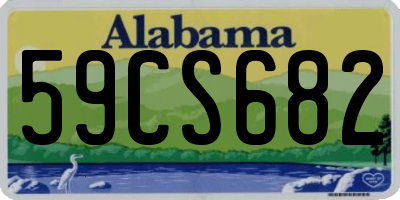 AL license plate 59CS682