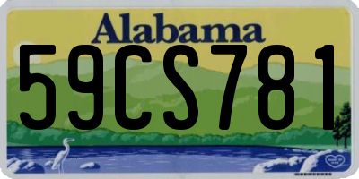 AL license plate 59CS781