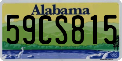 AL license plate 59CS815