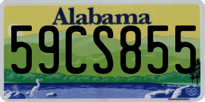 AL license plate 59CS855