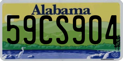 AL license plate 59CS904