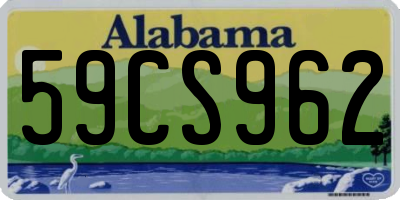 AL license plate 59CS962