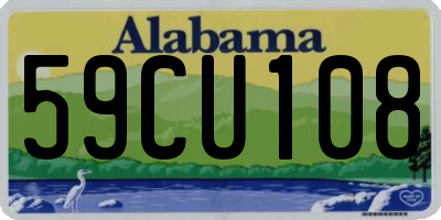 AL license plate 59CU108