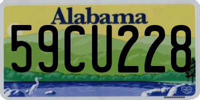 AL license plate 59CU228