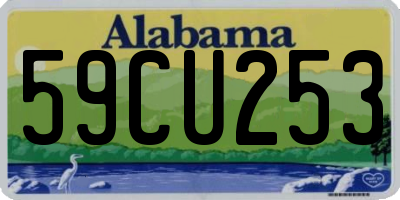 AL license plate 59CU253