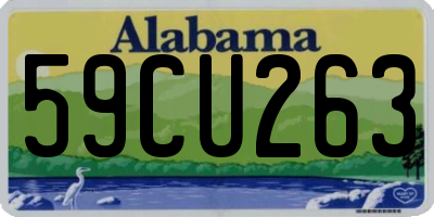 AL license plate 59CU263