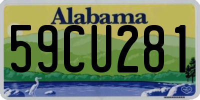 AL license plate 59CU281