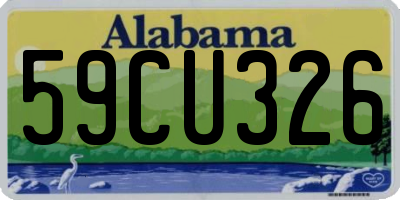 AL license plate 59CU326