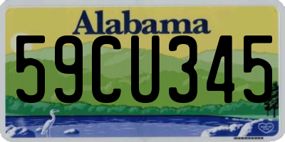 AL license plate 59CU345