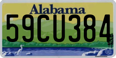 AL license plate 59CU384