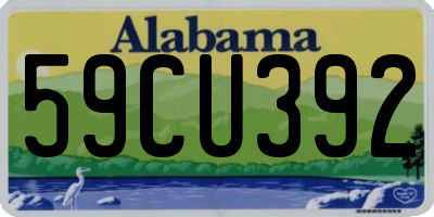 AL license plate 59CU392