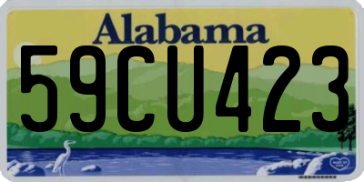 AL license plate 59CU423