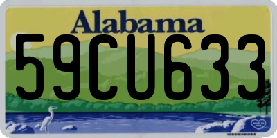 AL license plate 59CU633