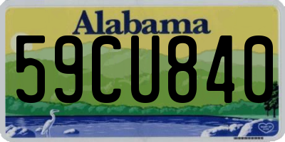 AL license plate 59CU840