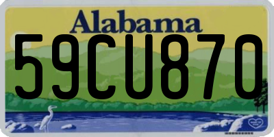AL license plate 59CU870
