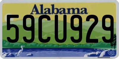 AL license plate 59CU929