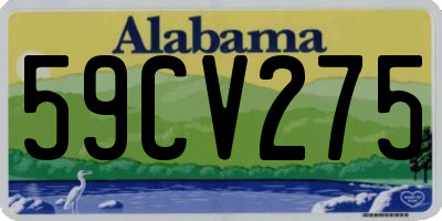 AL license plate 59CV275