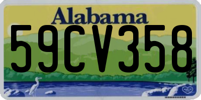 AL license plate 59CV358