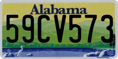 AL license plate 59CV573