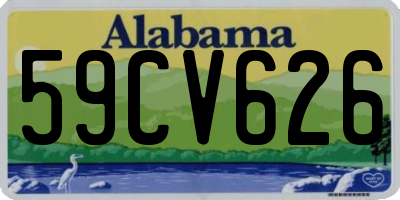 AL license plate 59CV626