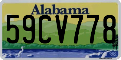 AL license plate 59CV778