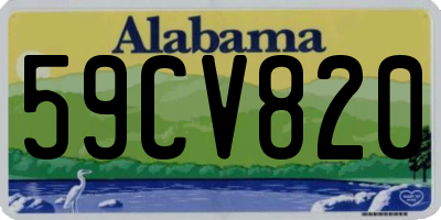 AL license plate 59CV820