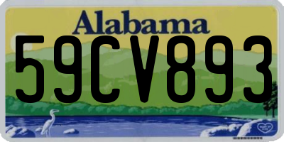 AL license plate 59CV893