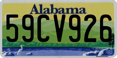 AL license plate 59CV926