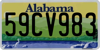 AL license plate 59CV983