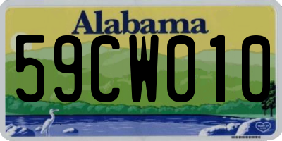 AL license plate 59CW010