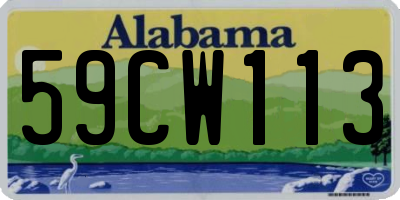 AL license plate 59CW113