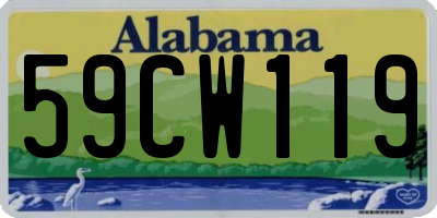 AL license plate 59CW119