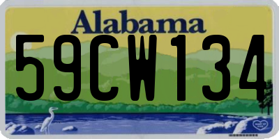 AL license plate 59CW134