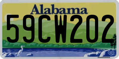 AL license plate 59CW202